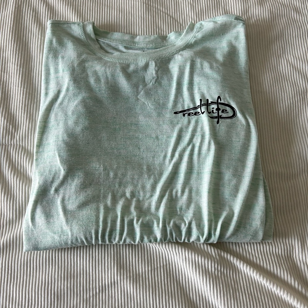 Reel Life Men's Mint Green Long Sleeve Tee